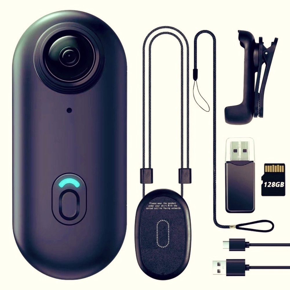 Black 360 Camera with Accessories
